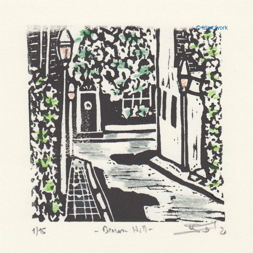 New - Nouveau | 2020 | Linocuts - Linogravures | New England 3 medium size linocut