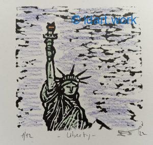New linocuts - Nouvelles gravures sur lino | 2022 | NYC-USA 2 Linocut nyc