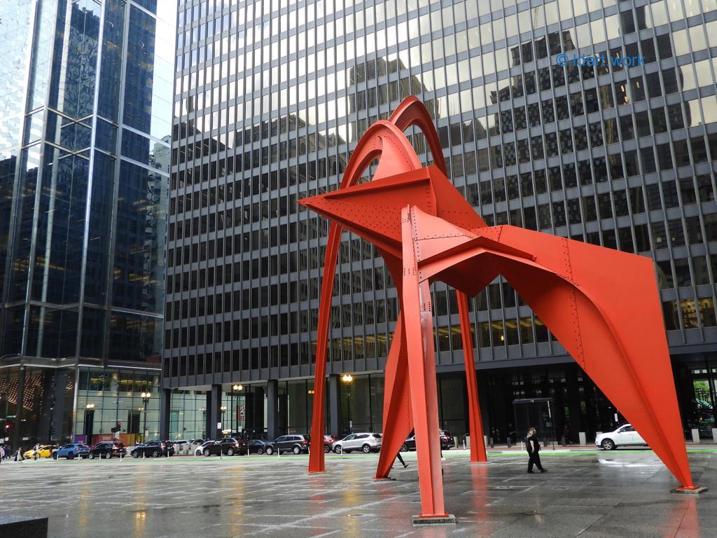 Les sculptures monumentales de Chicago: The Flamingo