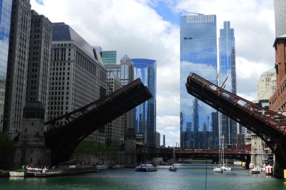 One of Chicago drawbridges